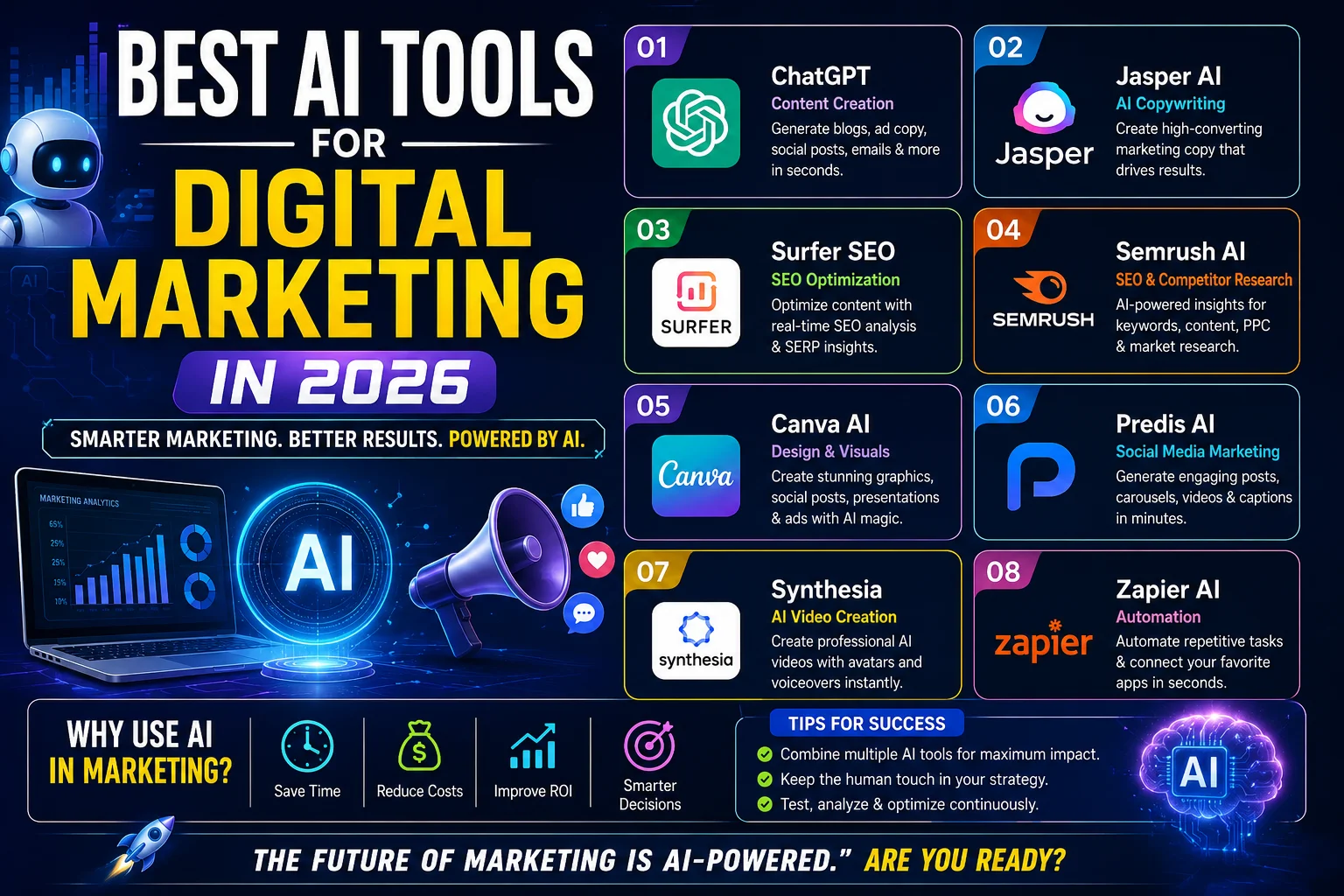 Best AI Tools for Digital Marketing in 2026